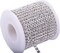 10 Yards 4MM Crystal Rhinestone Close Chain Trim for Sewing Crafts,DIY Decoration(Silver)